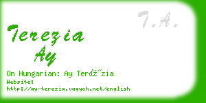 terezia ay business card